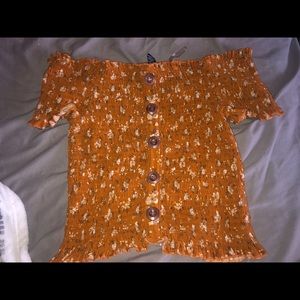 Off the shoulder floral top